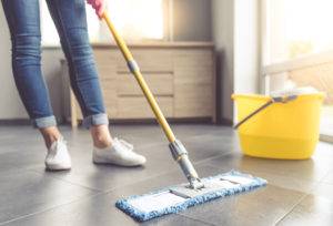 House Cleaner Mopping