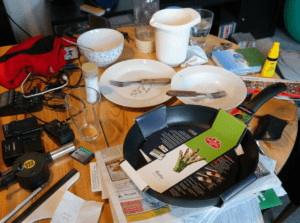 Clutter Dining Room Table